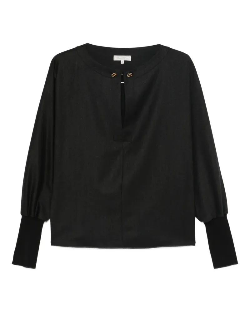 Antonelli Firenze keyhole detail long sleeve Top - Grau Grau