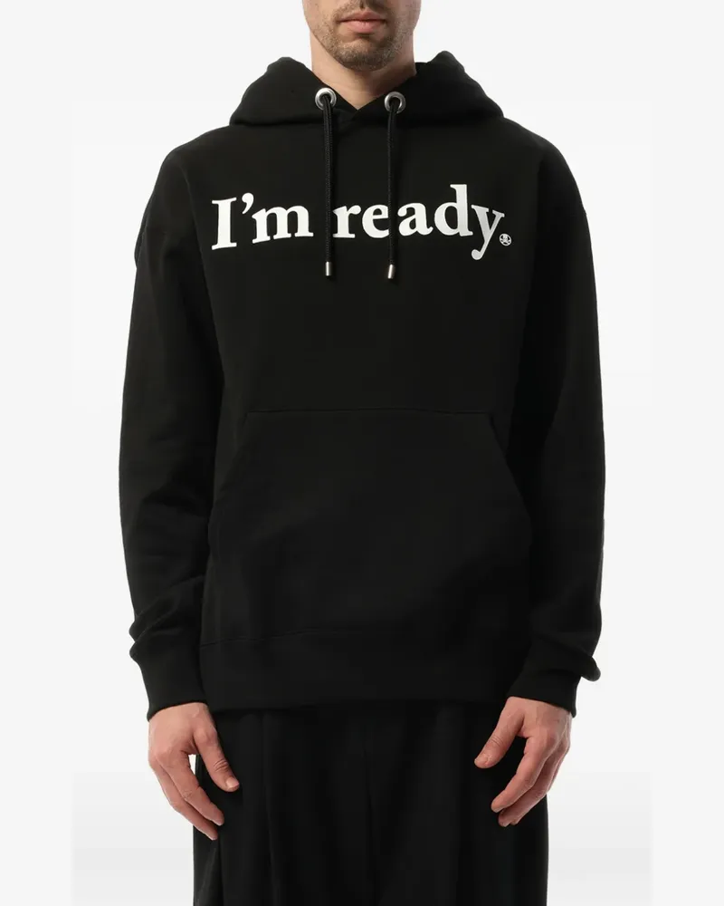 Mastermind Japan skull-print drawstring hoodie - Schwarz Schwarz