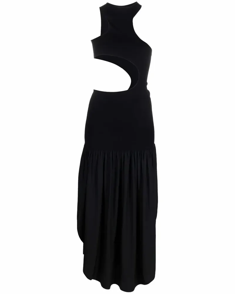 Stella McCartney Asymmetrisches Kleid mit Cut-Outs - Schwarz Schwarz