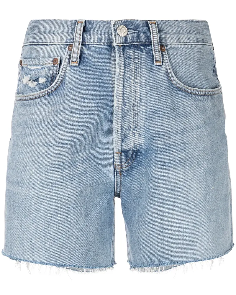 AGOLDE Riley Jeans-Shorts im Distressed-Look - Blau Blau