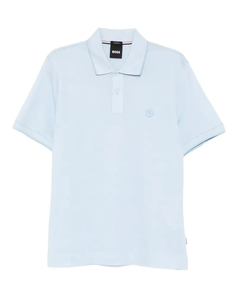 HUGO BOSS logo-embroidered polo shirt - Blau Blau