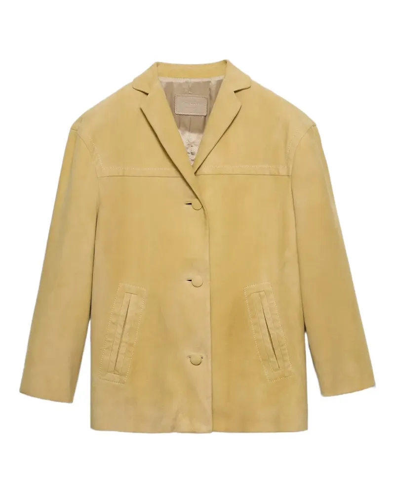 Prada suede caban jacket - Gelb Gelb