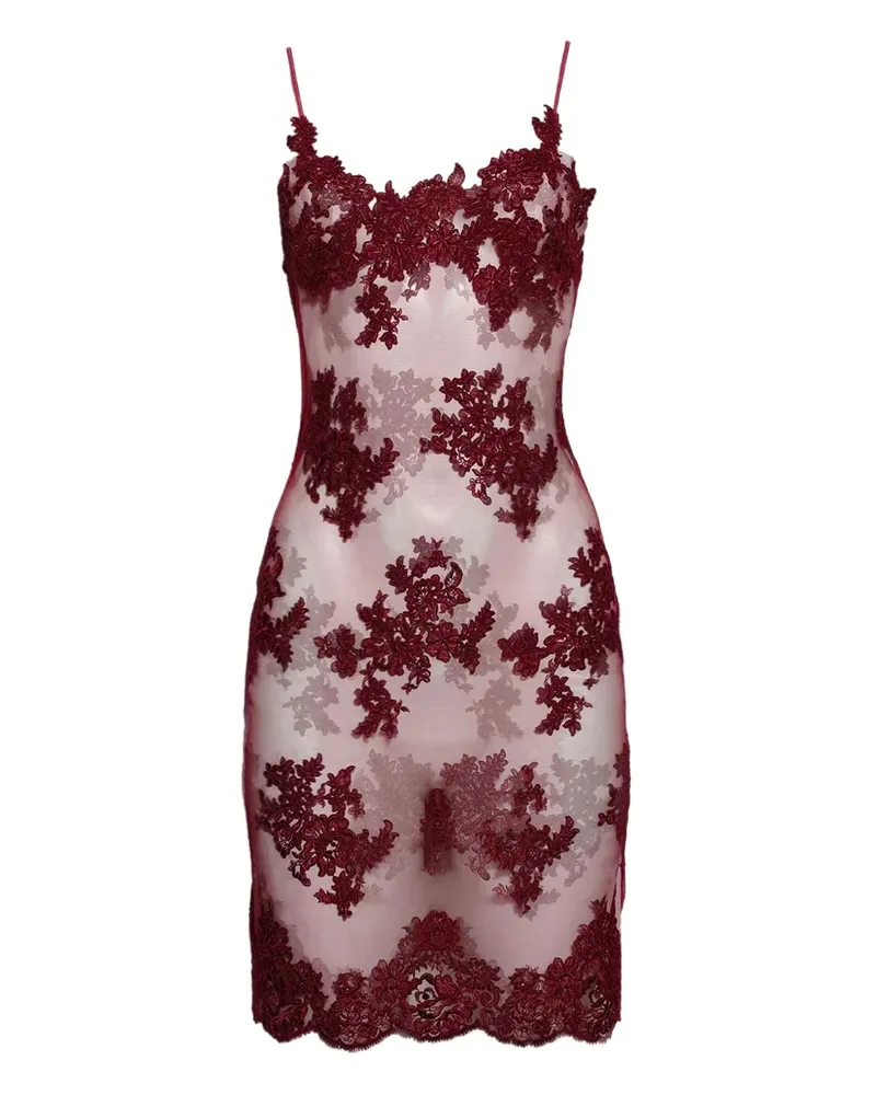 Roberta Einer Kleid mit Spitzendetail - Rot Rot