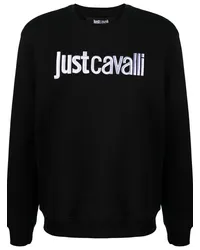 Just Cavalli Sweatshirt mit Logo-Stickerei Schwarz