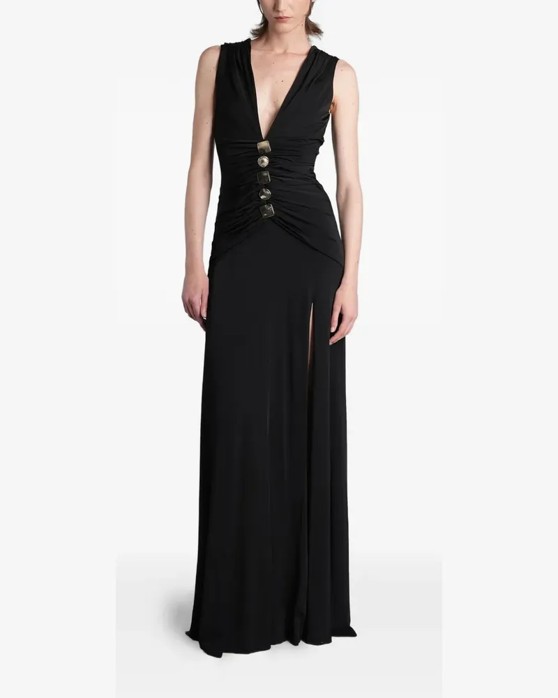 Pat Bo Moonlit ruched embellished maxi dress - Schwarz Schwarz