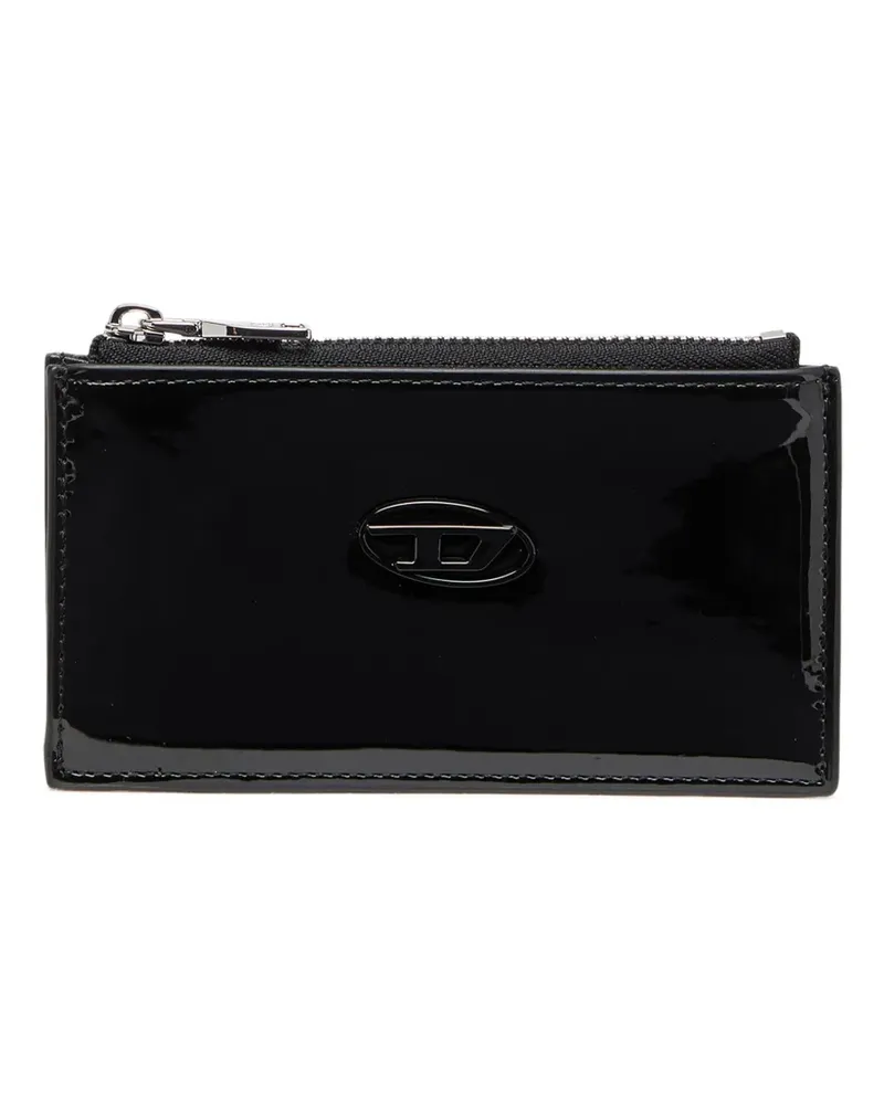 Diesel Play III Kartenetui aus Lackleder - Schwarz Schwarz
