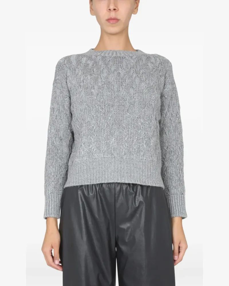 Fabiana Filippi cable-knit crew-neck sweater - Grau Grau