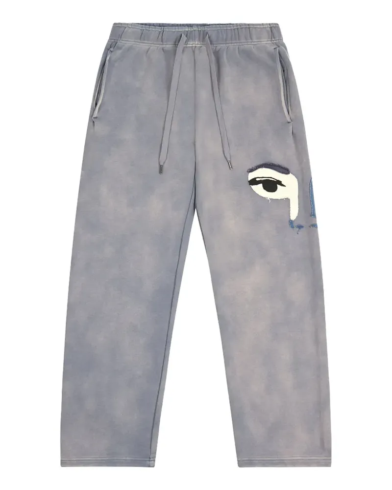 KidSuper eye-print track pants - Grau Grau