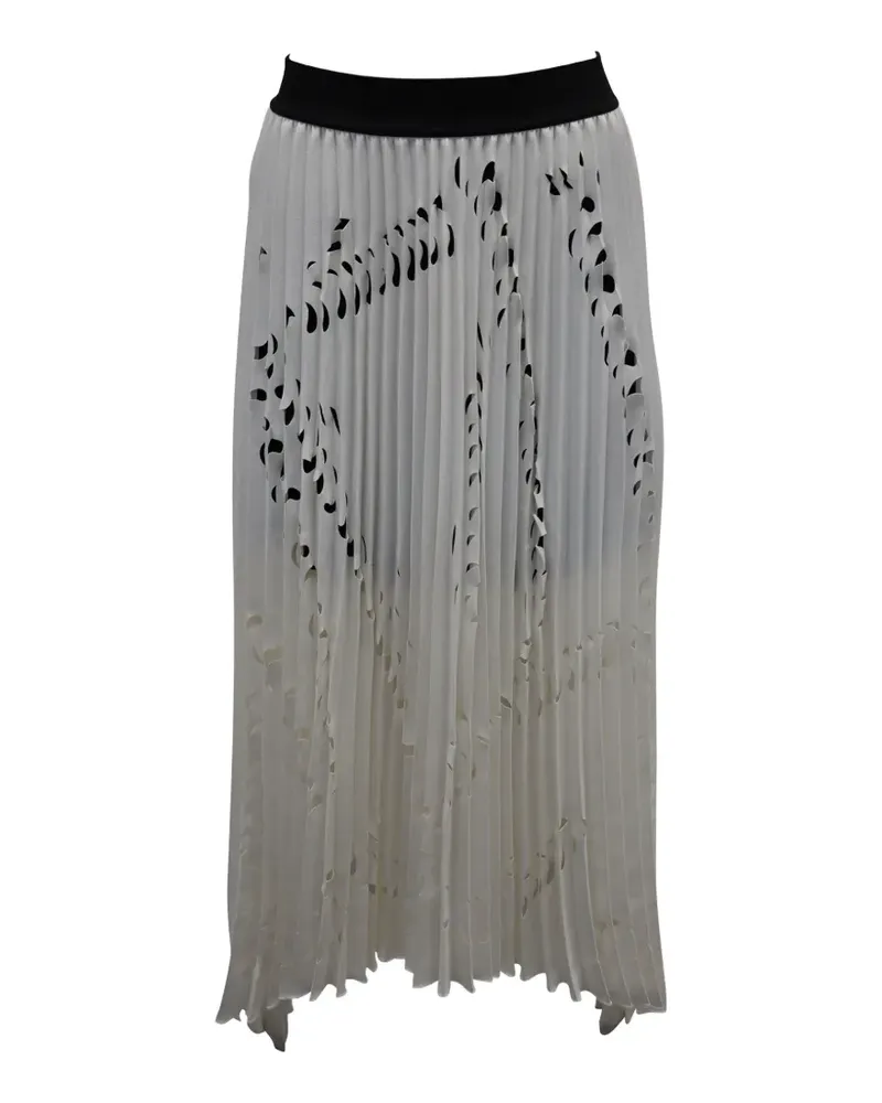 Maje Falten-Midirock mit Laser-Cuts - Nude Nude