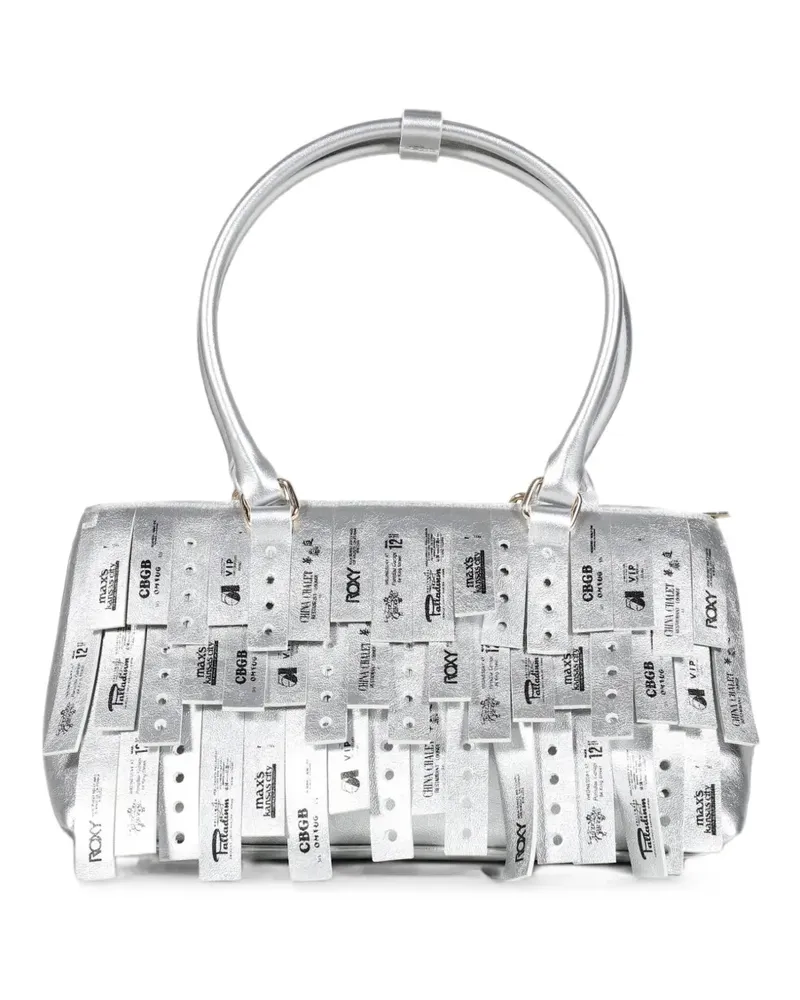 Praying wristband-tassel tote bag - Grau Grau