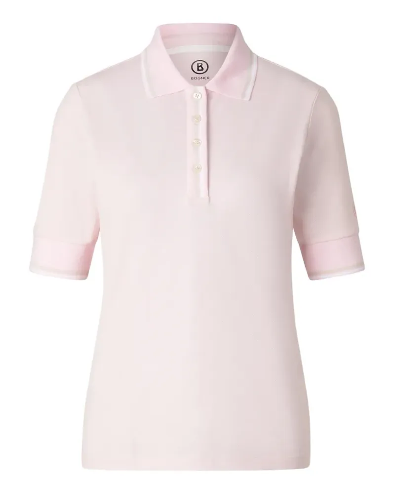 Bogner Funktons Elenor Poloshirt mit gestreiftem Besatz - Rosa Rosa