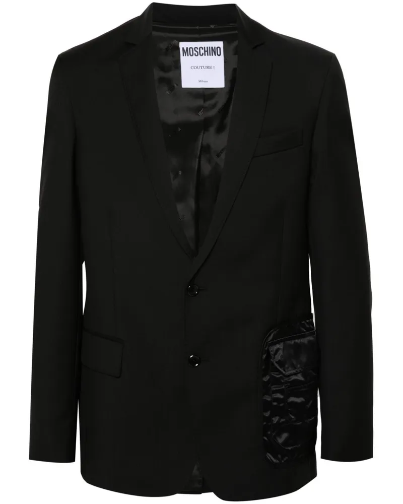 Moschino Einreihiges Sakko - Schwarz Schwarz