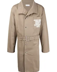 HONEY FUCKING DIJON Trenchcoat mit Slogan-Print Grün