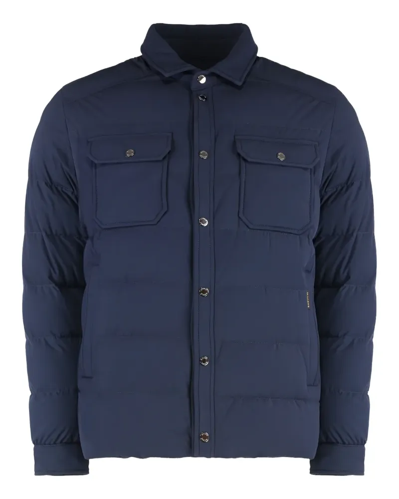 MOORER Gesteppte Jacke mit Hemdkragen - Blau Blau