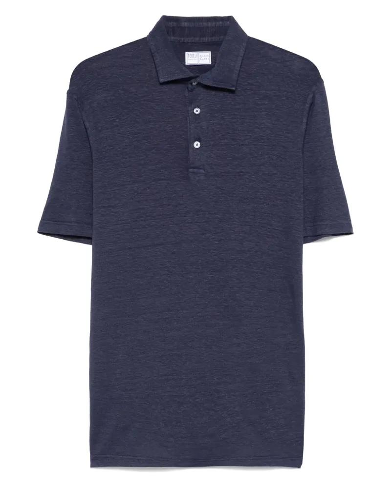 Fedeli Kurzärmeliges Poloshirt - Blau Blau