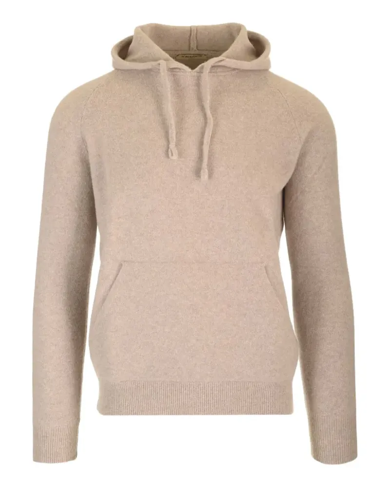 Al Duca D’Aosta 1902 wool pouch-pocket hoodie - Nude Nude