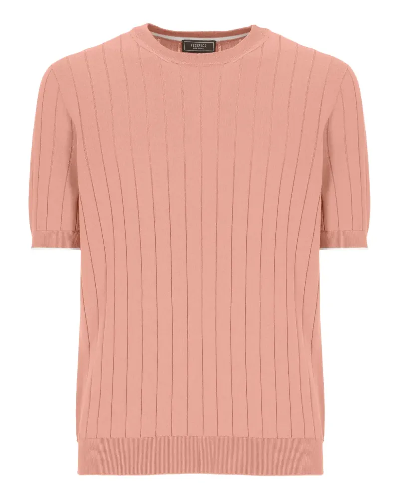 Peserico Geripptes T-Shirt - Rosa Rosa