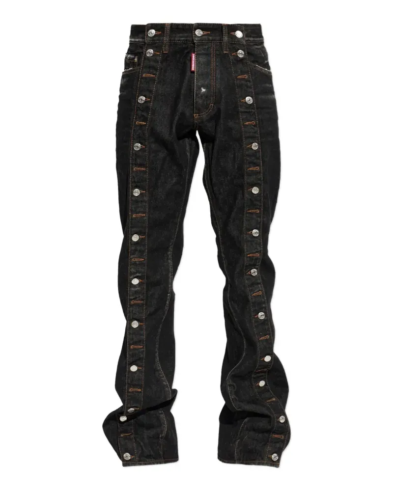 Dsquared2 American button-detail jeans - Schwarz Schwarz