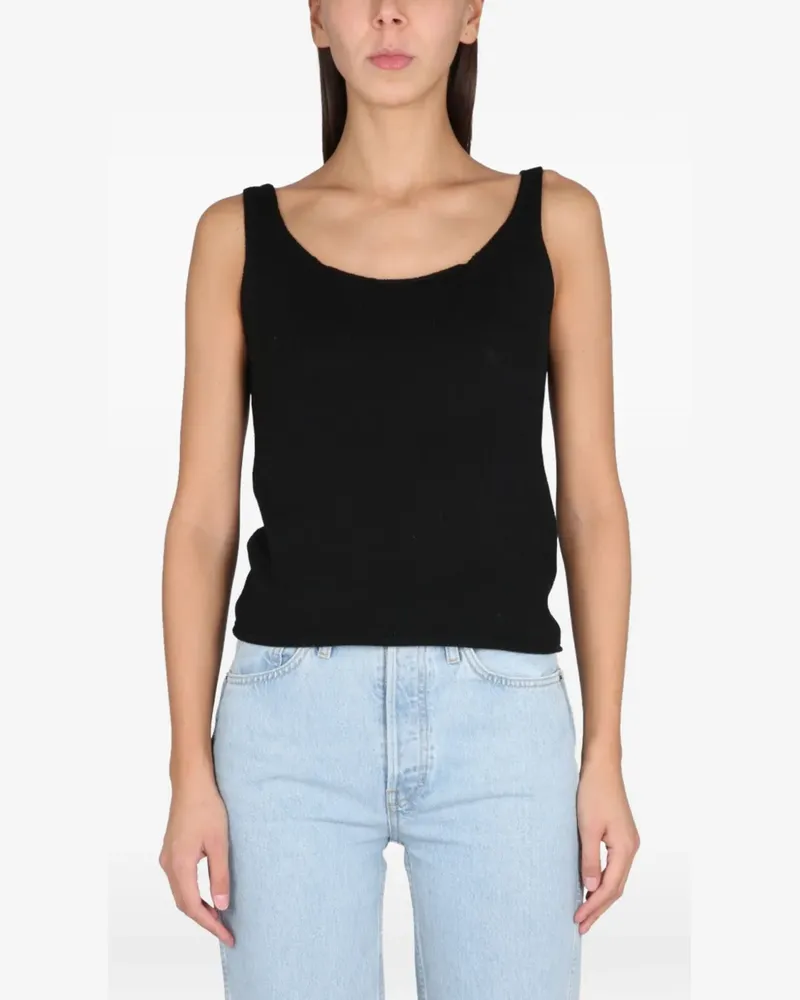 ASPESI scoop-neck top - Schwarz Schwarz