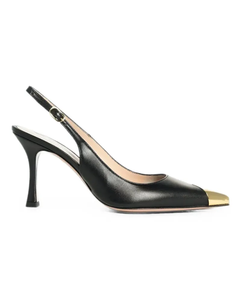 FESTA Milano Lavinia Point metal-cap heeled pumps - Schwarz Schwarz
