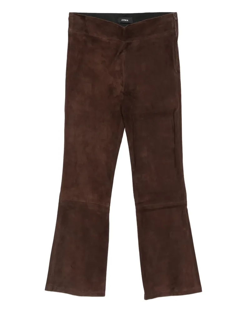 Arma Cropped-Hose mit Kontrasteinsätzen - Braun Braun