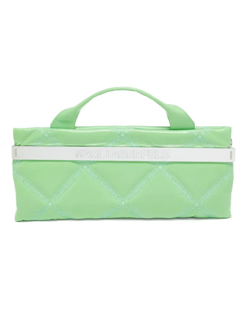 Karl Lagerfeld Pre-owned Tote Bag aus gestepptem Leder - Grün Grün