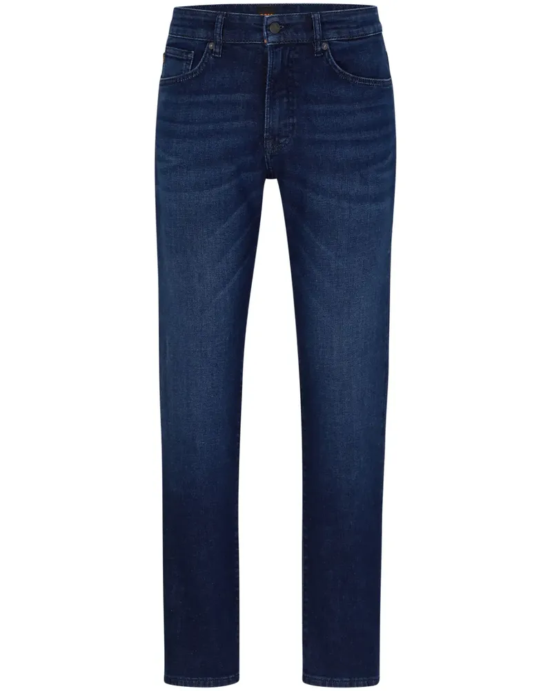 HUGO BOSS Halbhohe Straight-Leg-Jeans - Blau Blau