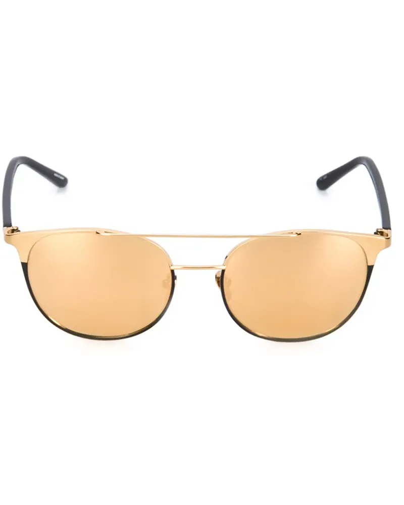 Linda Farrow Gespiegelte Sonnenbrille - Metallic Metallic