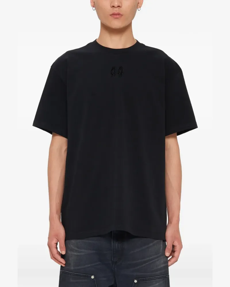 44 LABEL GROUP T-Shirt mit Logo-Print - Schwarz Schwarz