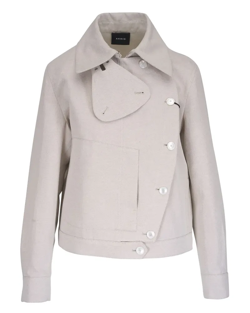 Akris Asymmetrische Jacke - Grau Grau