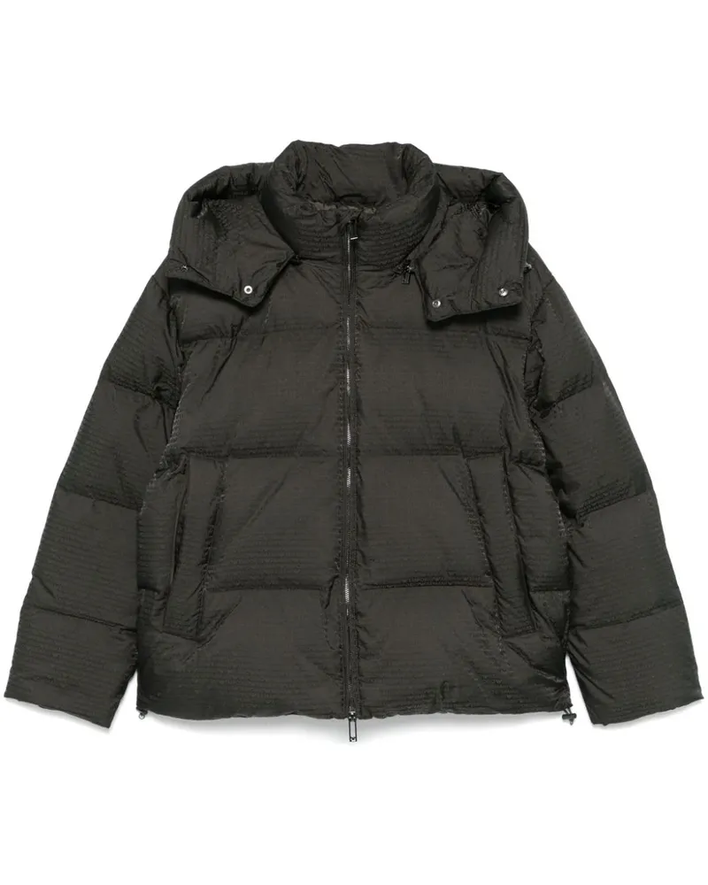Emporio Armani Kapuzenjacke mit Logo-Buchstaben - Grün Grün