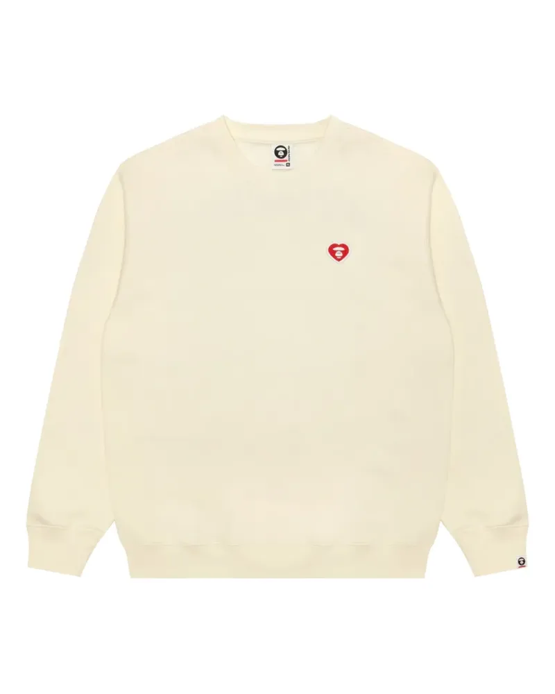 BAPE Sweatshirt mit Logo-Patch - Nude Nude
