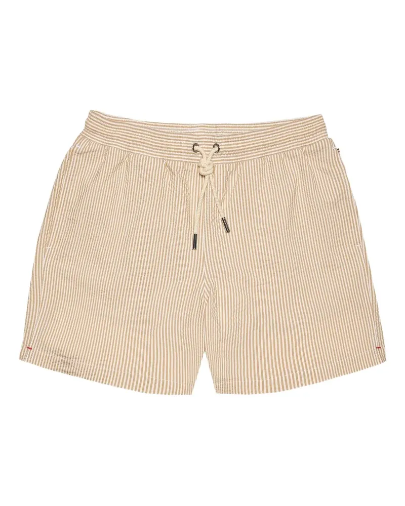 Orlebar Brown Boxer Badeshorts aus Seersucker - Nude Nude