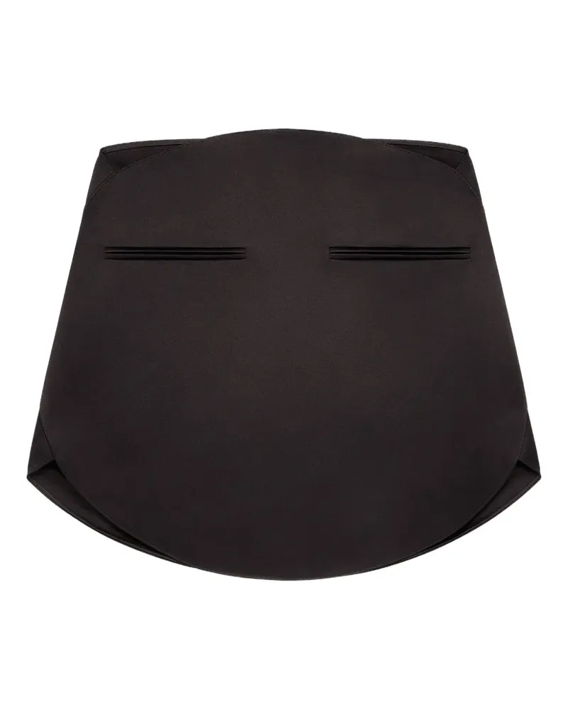 Courrèges Minirock aus Satin - Schwarz Schwarz