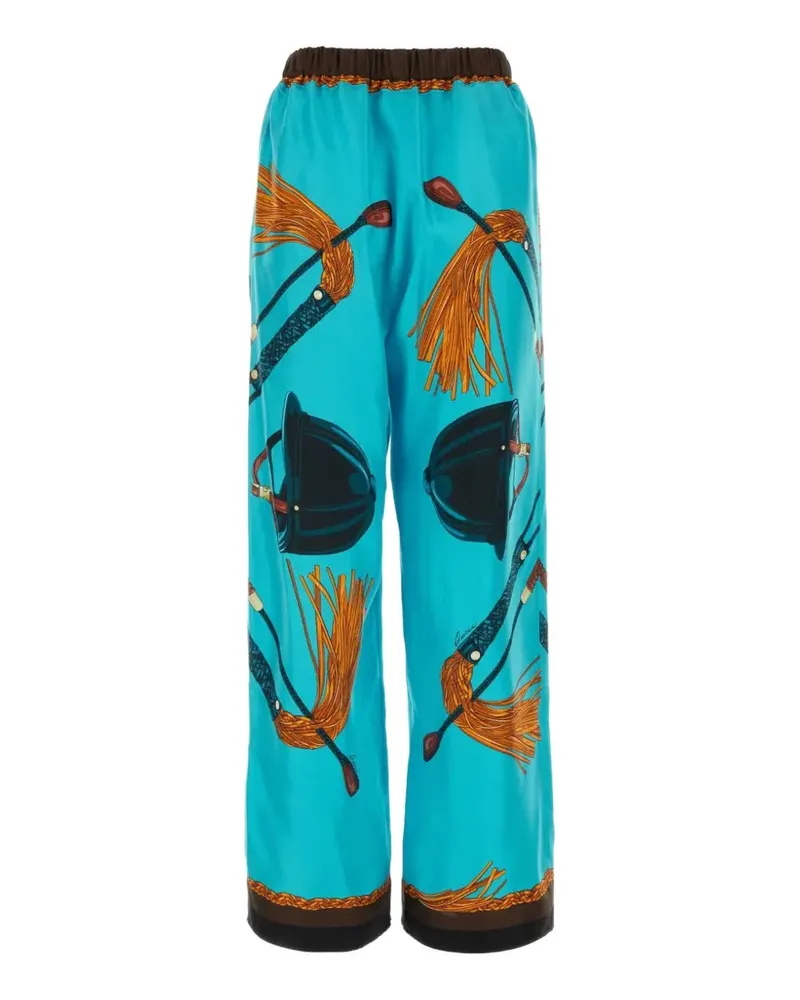 Gucci printed trousers - Blau Blau