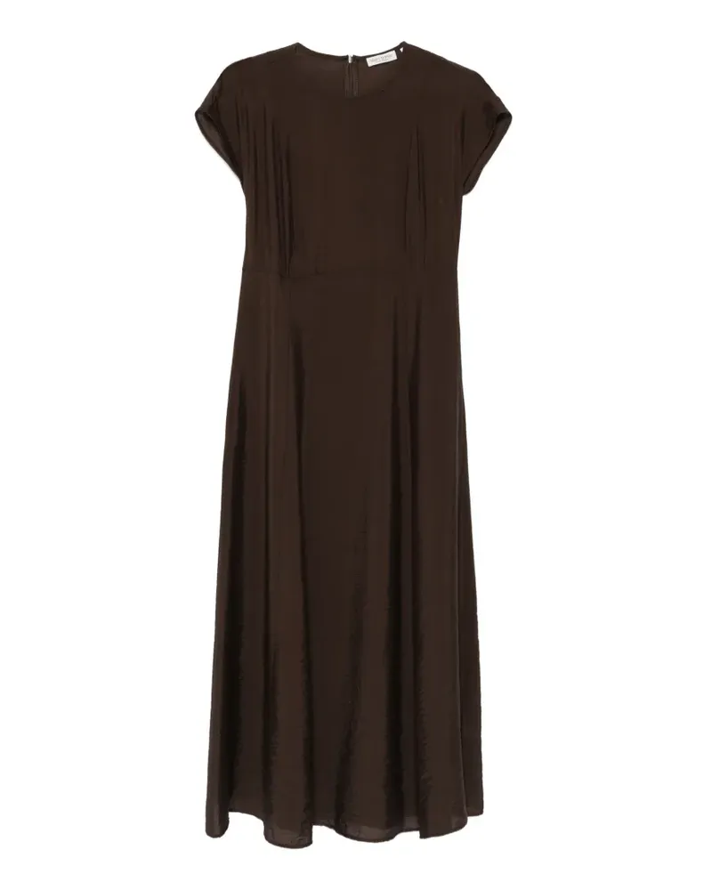Marc O'Polo satin-finish cap-sleeve dress - Braun Braun
