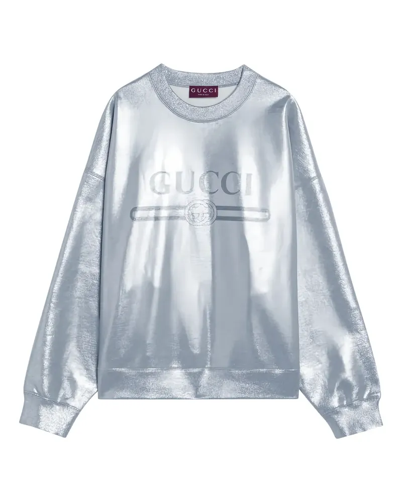Gucci Sweatshirt mit Logo-Print - Silber Silber