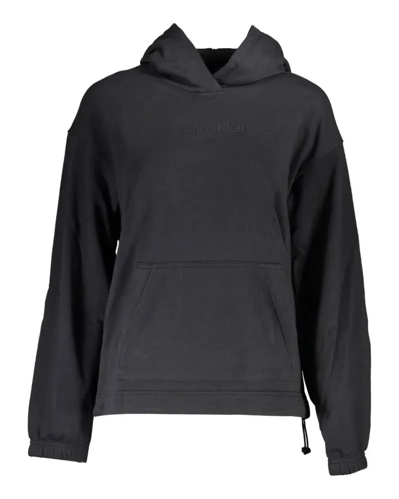 Calvin Klein logo-embroidered hoodie - Schwarz Schwarz