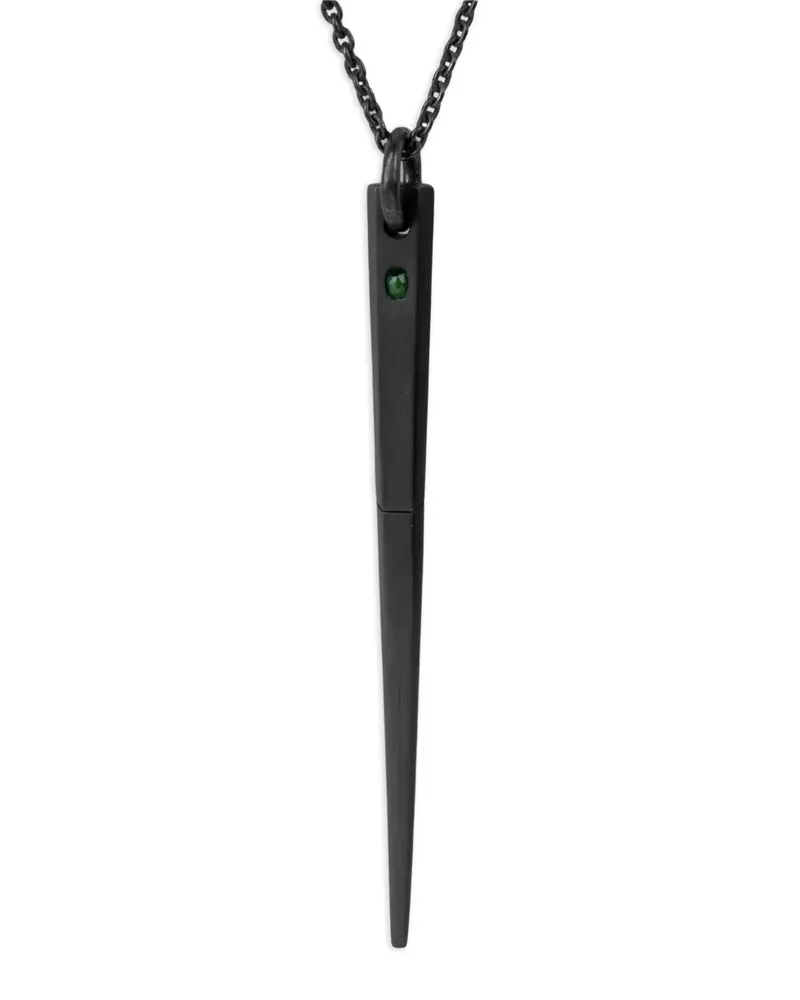 Parts Of Four Big Spike Halskette mit Smaragd - Schwarz Schwarz