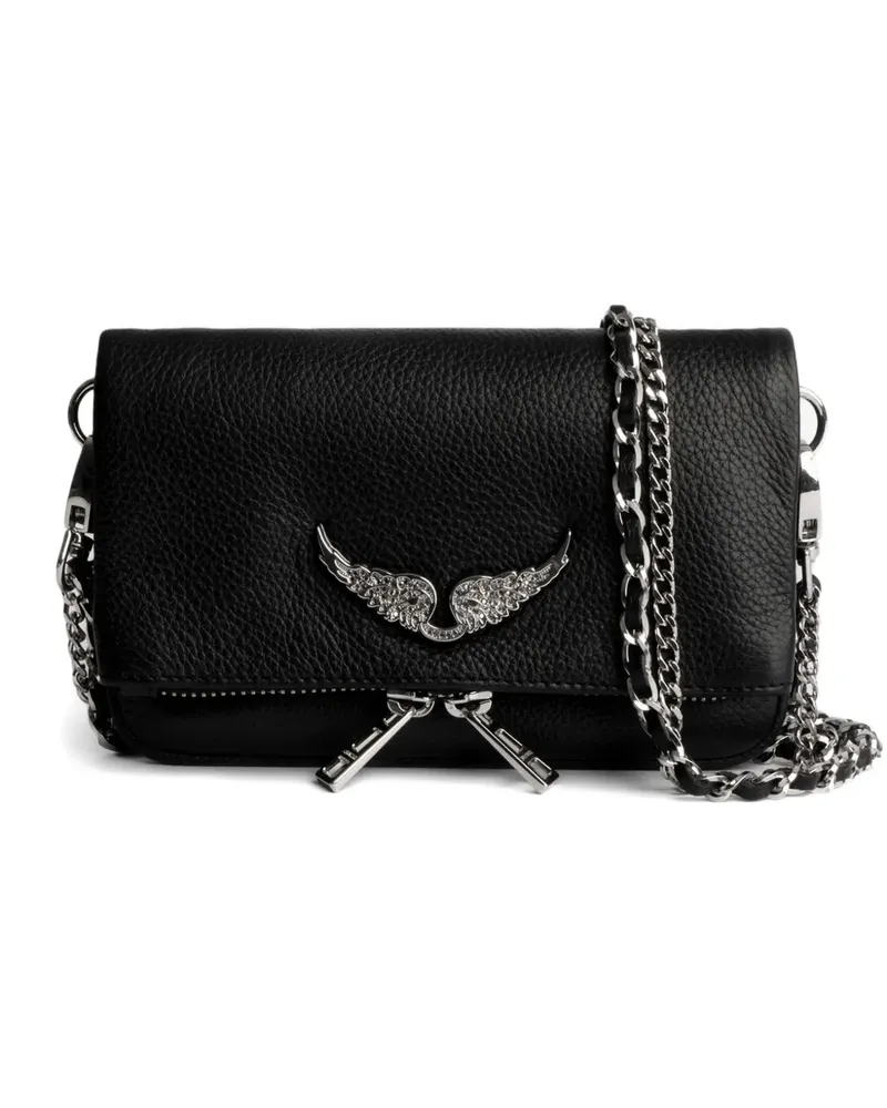 Zadig & Voltaire wings-detail chain-strap cross body bag - Schwarz Schwarz