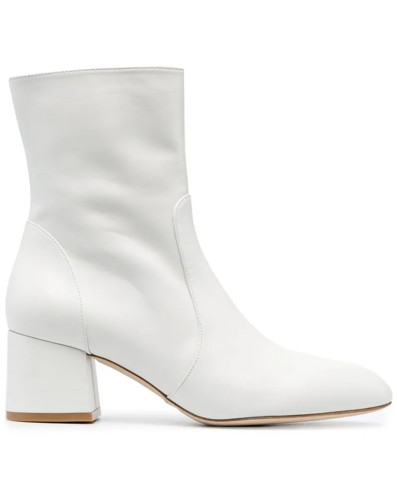 Stuart Weitzman Flareblock Stiefeletten 60mm - Weiß Weiß