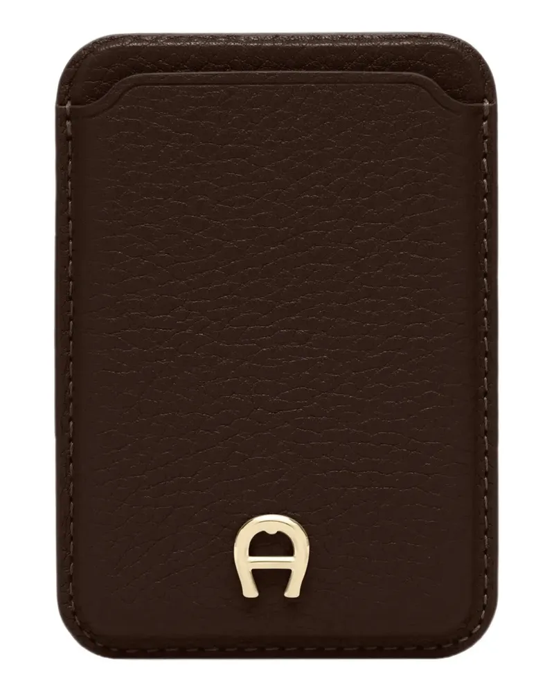 Aigner Kartenetui mit Logo-Schild - Braun Braun
