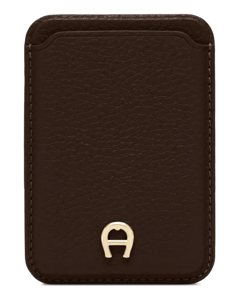 Aigner Kartenetui mit Logo-Schild - Braun Braun