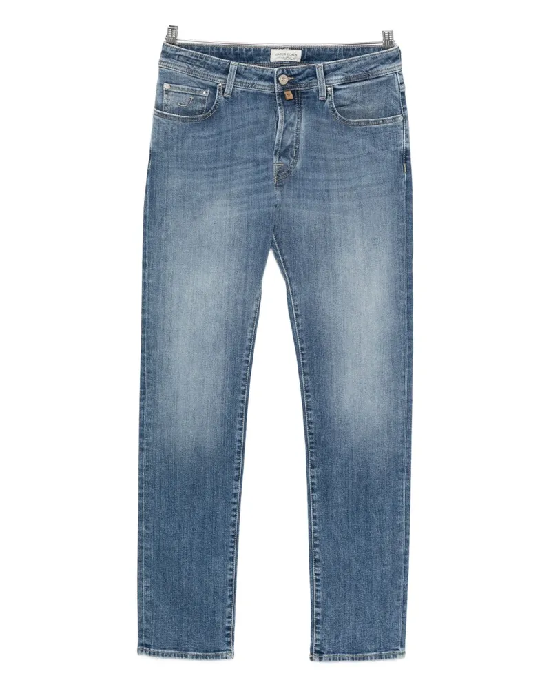 Jacob Cohën Jeans mit Tragefalten - Blau Blau