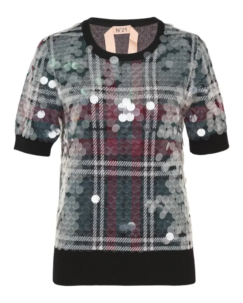 N° 21 Pullover mit Pailletten - Schwarz Schwarz