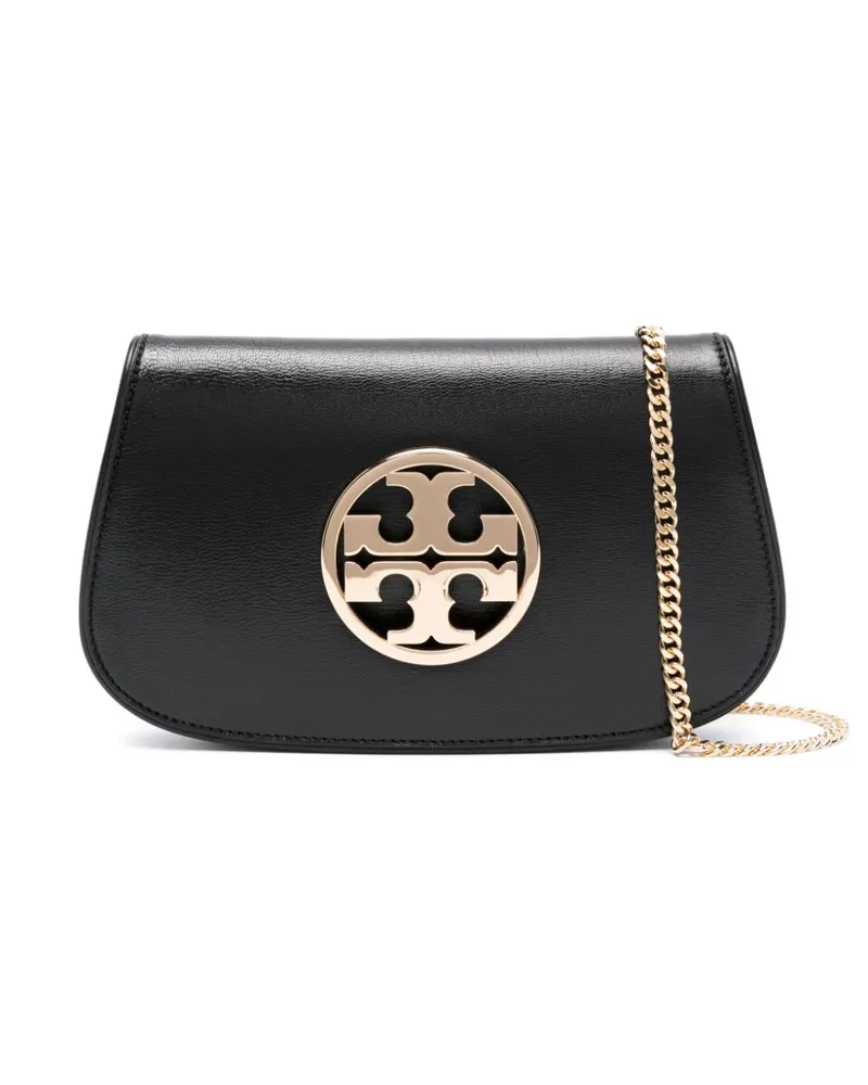 Tory Burch Reva Schultertasche mit Logo-Schild - Schwarz Schwarz