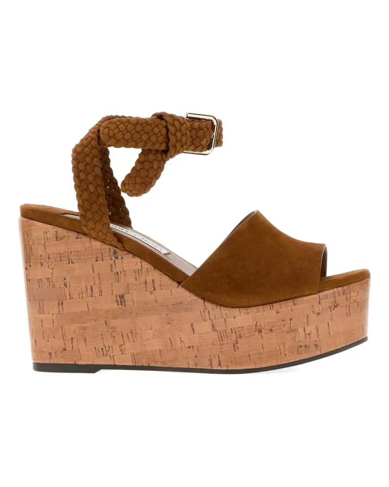 Jimmy Choo Geflochtene Jori 100 Sandalen - Braun Braun