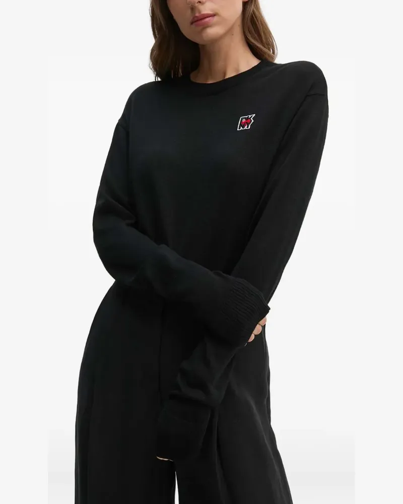 DKNY logo-patch sweater - Schwarz Schwarz