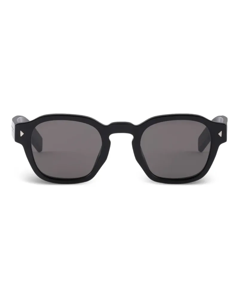 Prada Sonnenbrille mit geometrischem Gestell - Schwarz Schwarz