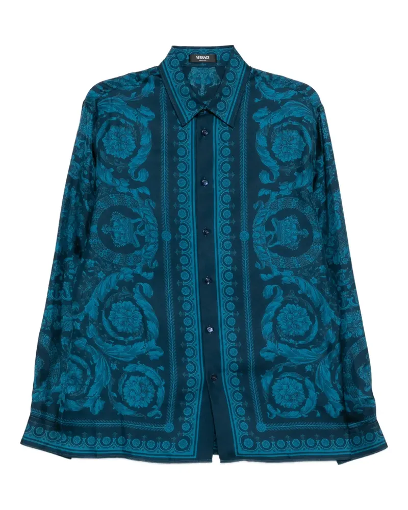 Versace Barocco Hemd - Blau Blau